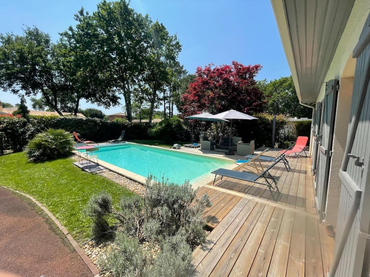 Villa Avec Piscine Andernos Les Bains Екстериор снимка
